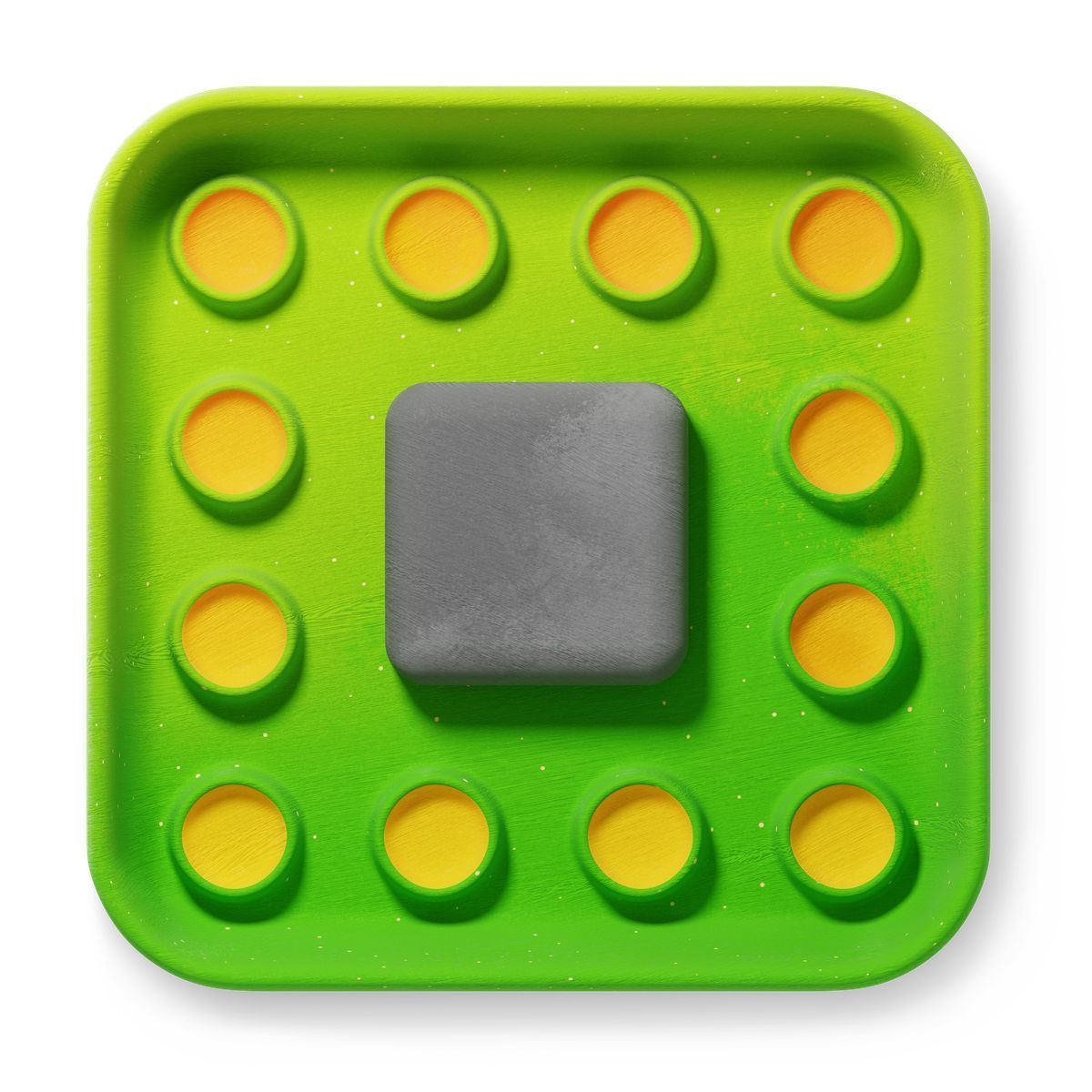 3d fluent style green microchip icon