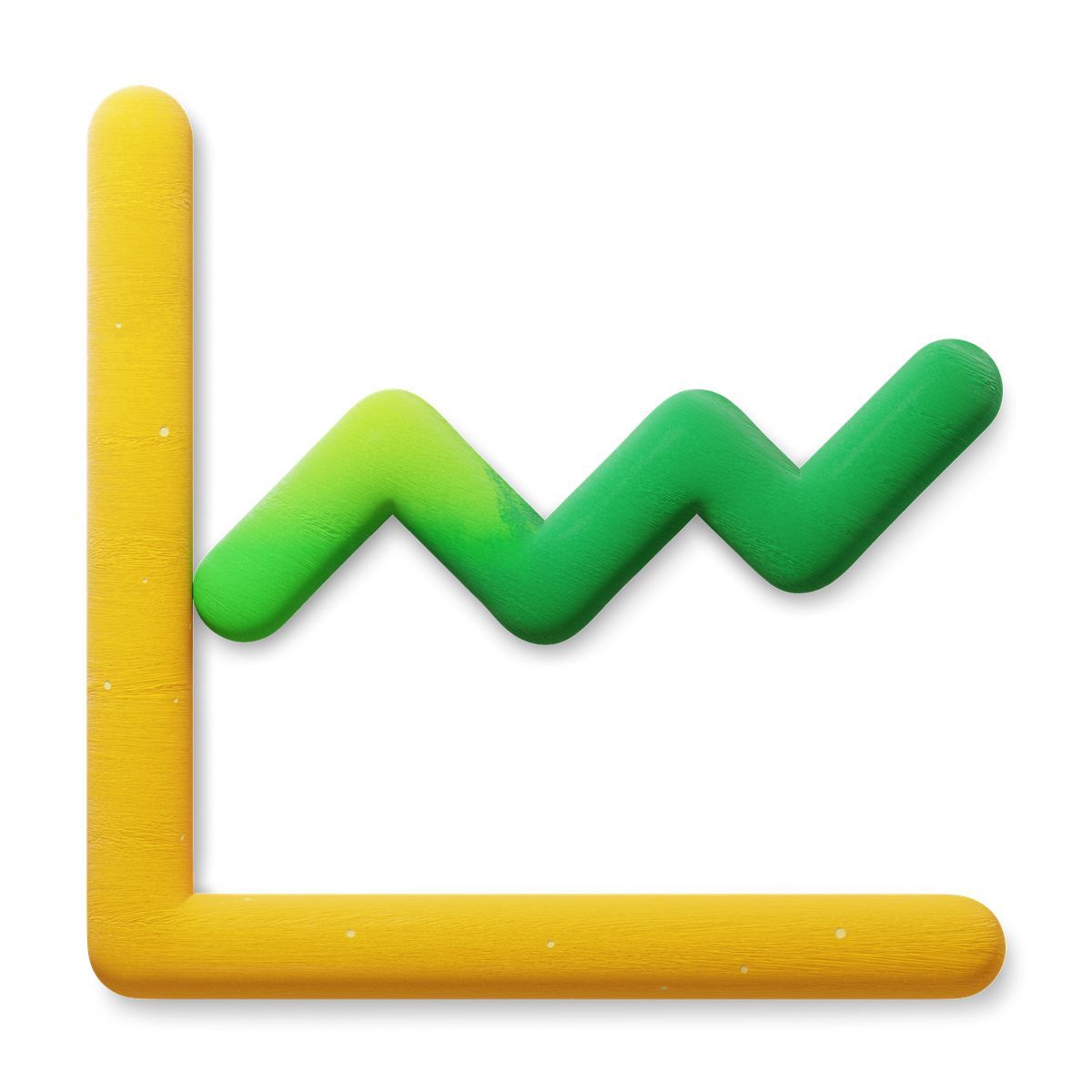 3d fluent style line graph icon