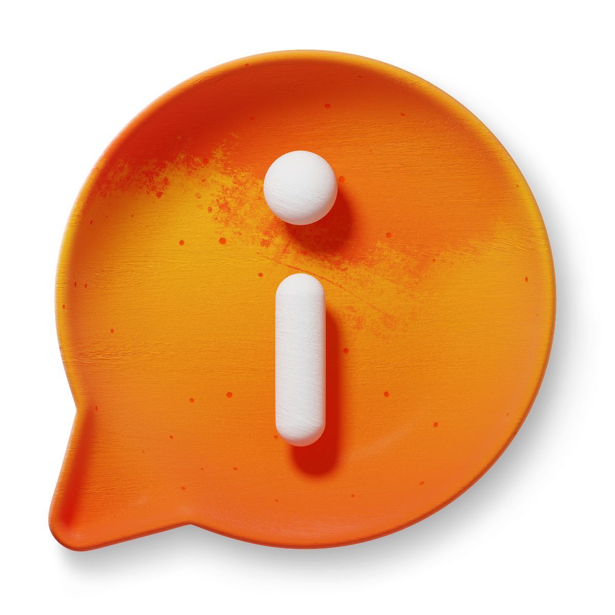 3d fluent style info speech bubble icon