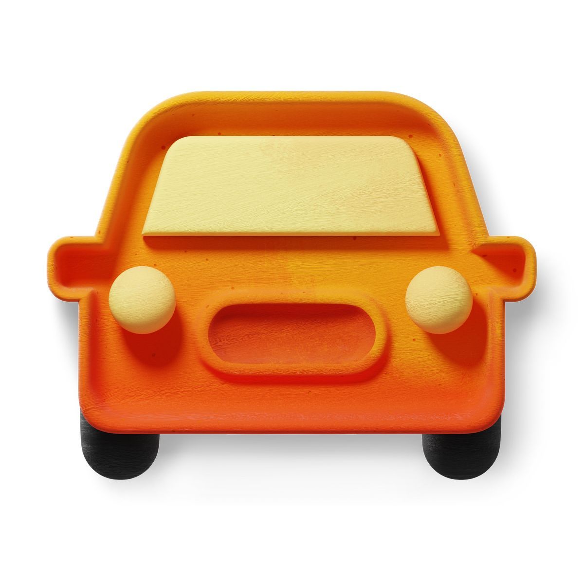3d fluent style orange car icon