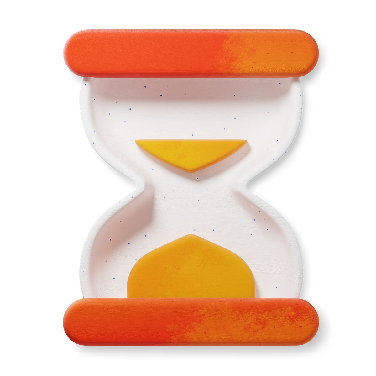 3d fluent style orange hourglass icon