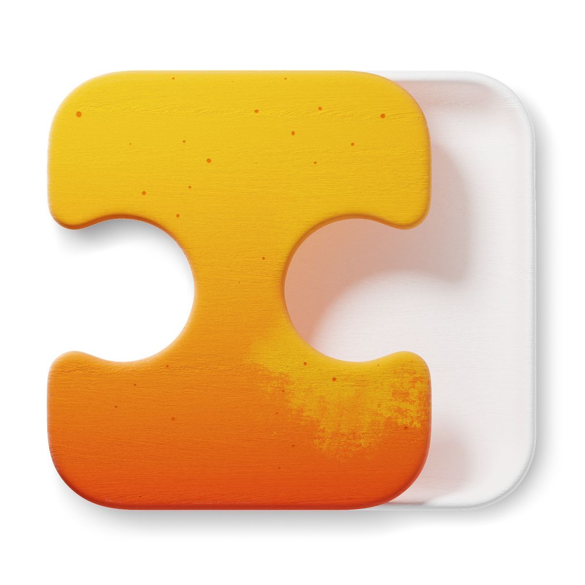 3d fluent style orange puzzle piece, problem solving and logic icon