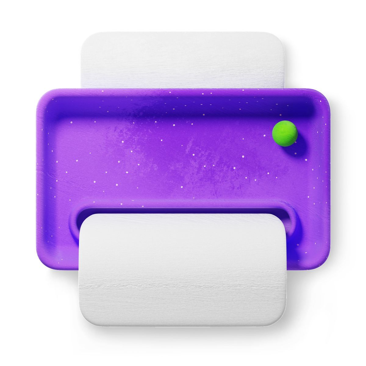 3d fluent style purple printer icon