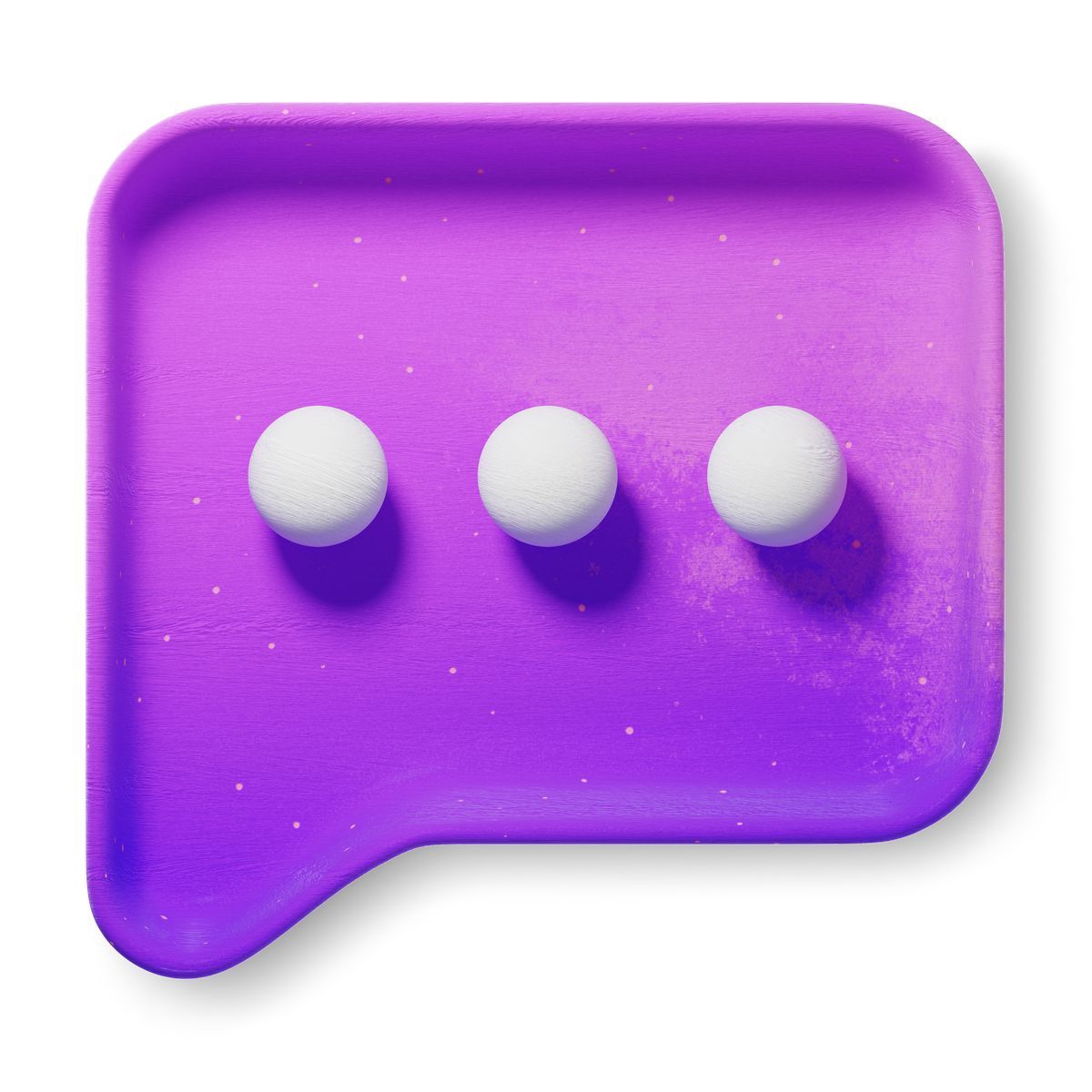 3d fluent style speech bubble icon