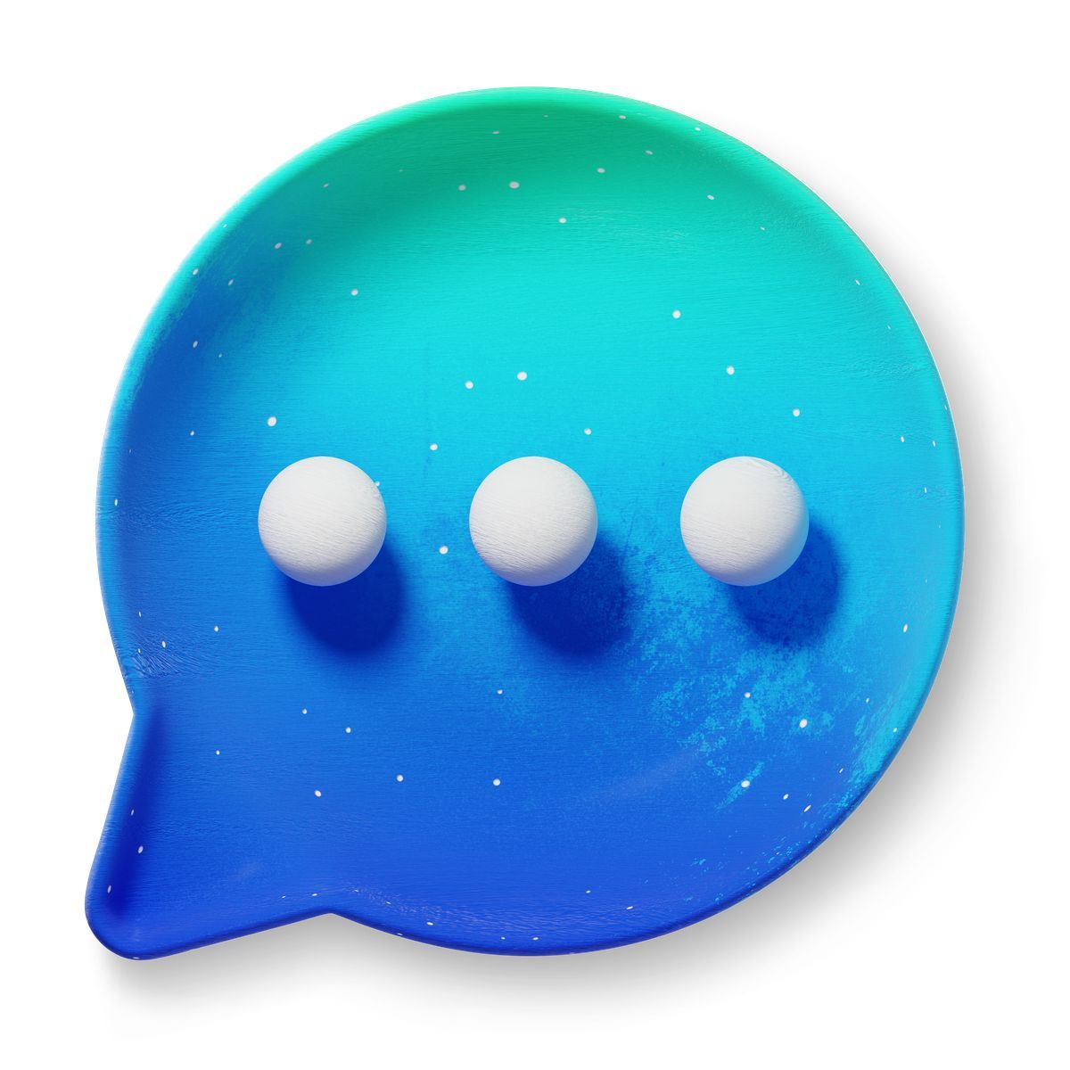3d fluent style speech bubble icon