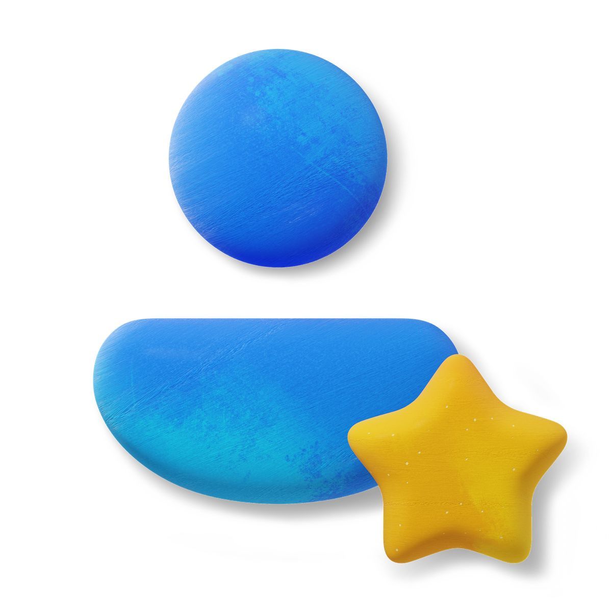 3d fluent style user avatar with star badge, profile achievement and user rating icon