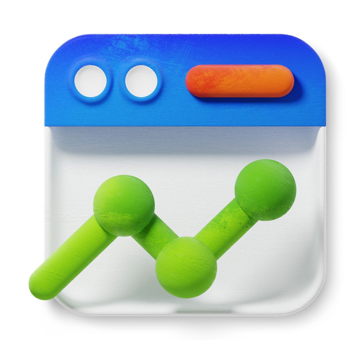 3d fluent style web analytics icon