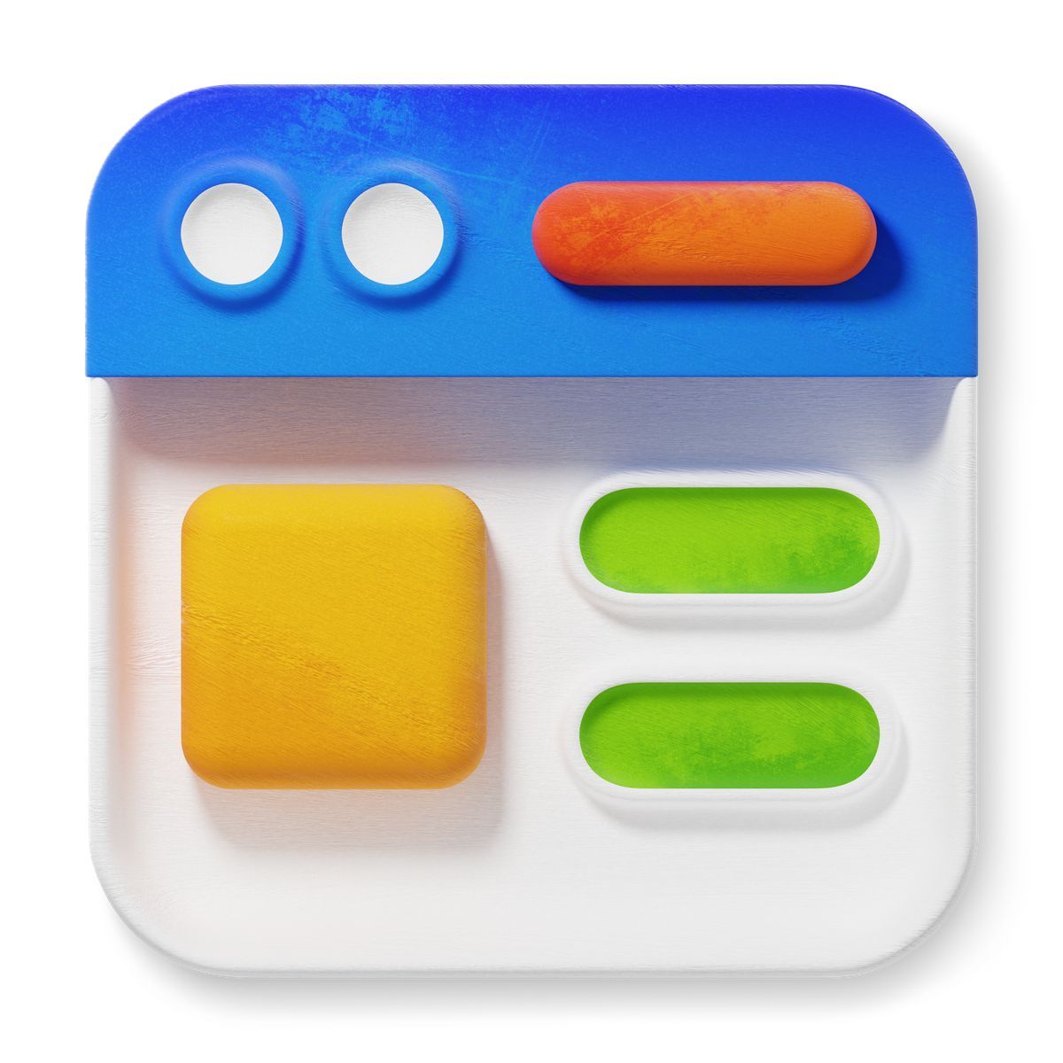 3d fluent style web icon