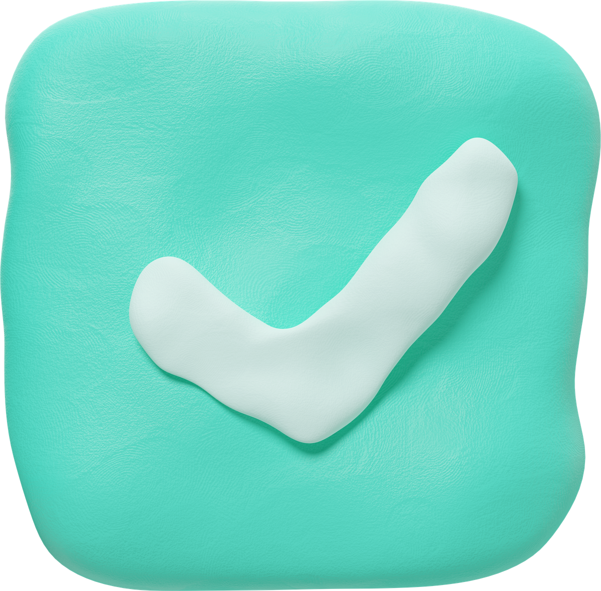 3d plastilina style checked checkbox icon