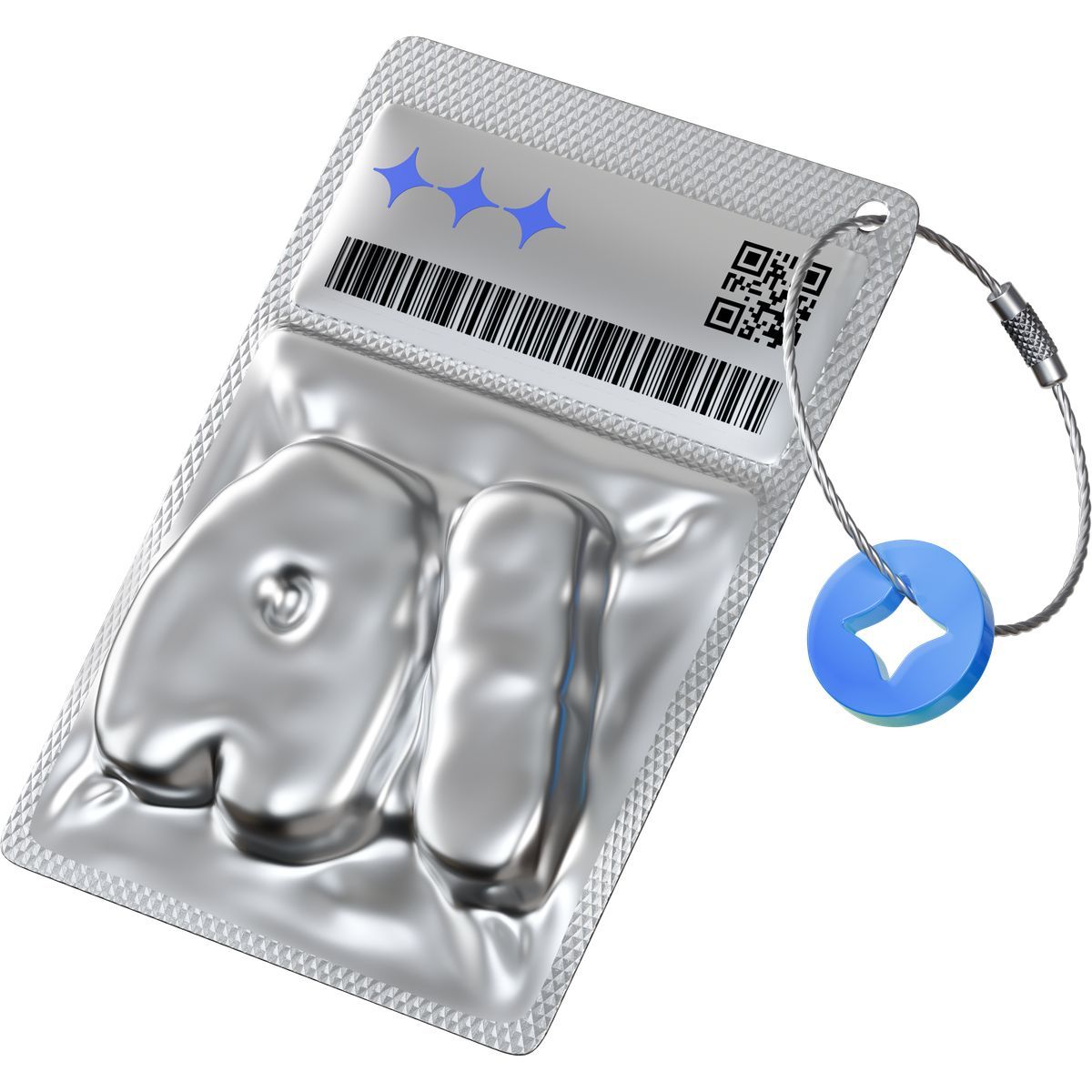 3d stickle 스타일 ai letters in vacuum package 아이콘
