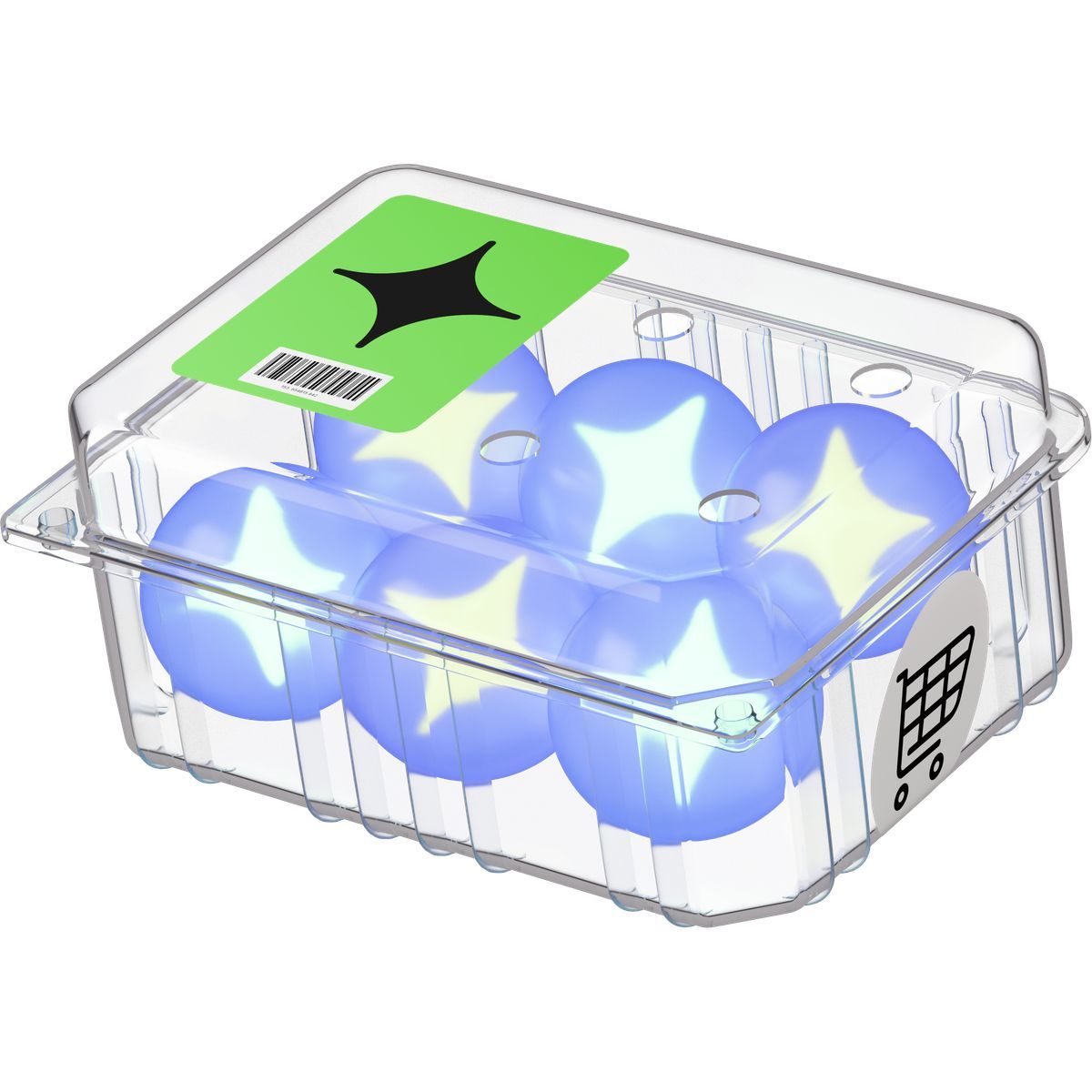3d stickle style ai spheres in plastic package icon