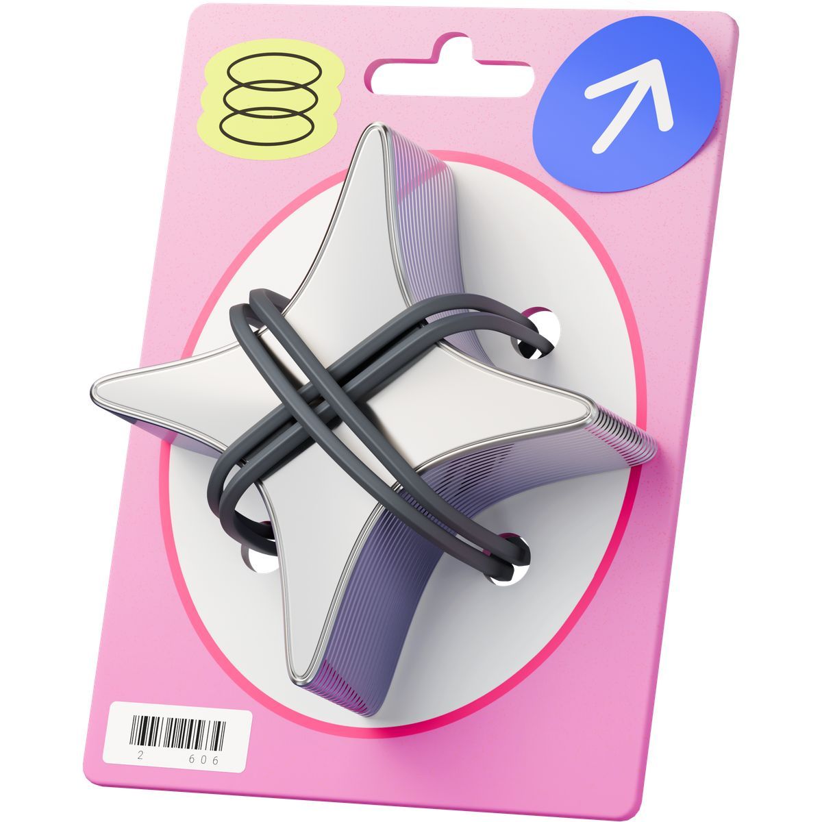 3d stickle style ai star in package icon