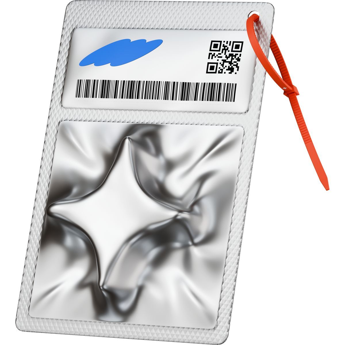 3d stickle style ai star in vacuum package icon