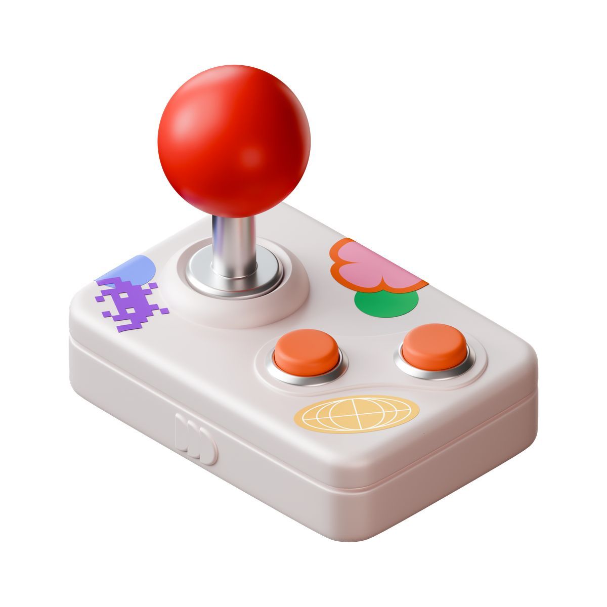 3d stickle style arcade joystick with stickers icon