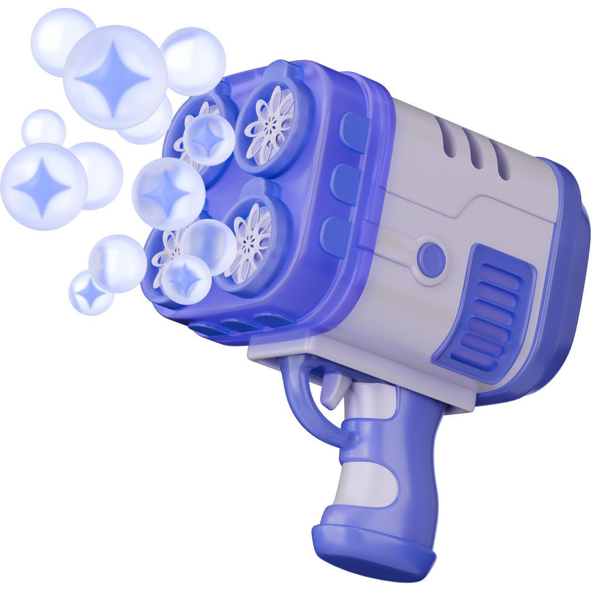 3d stickle style bubble gun with sparkles icon