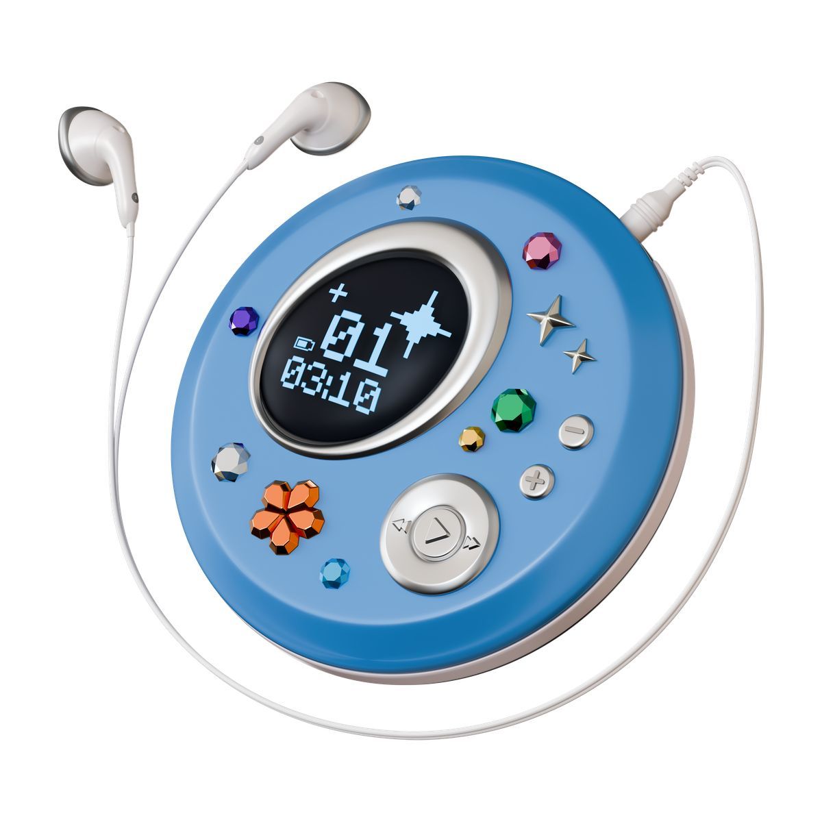 3d stickle style cd player icon