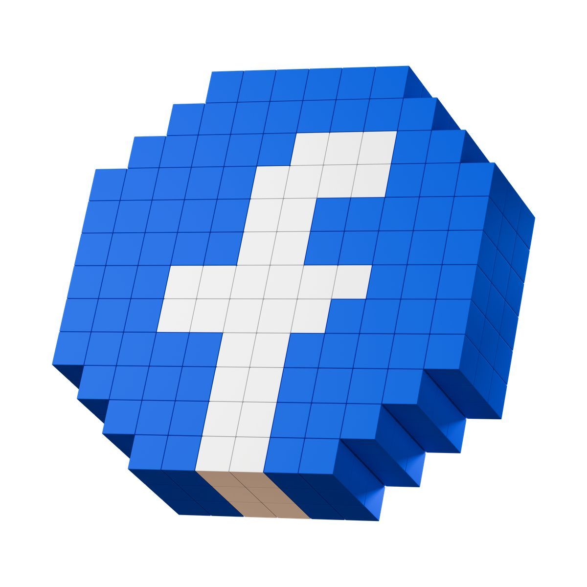 3d stickle style facebook icon