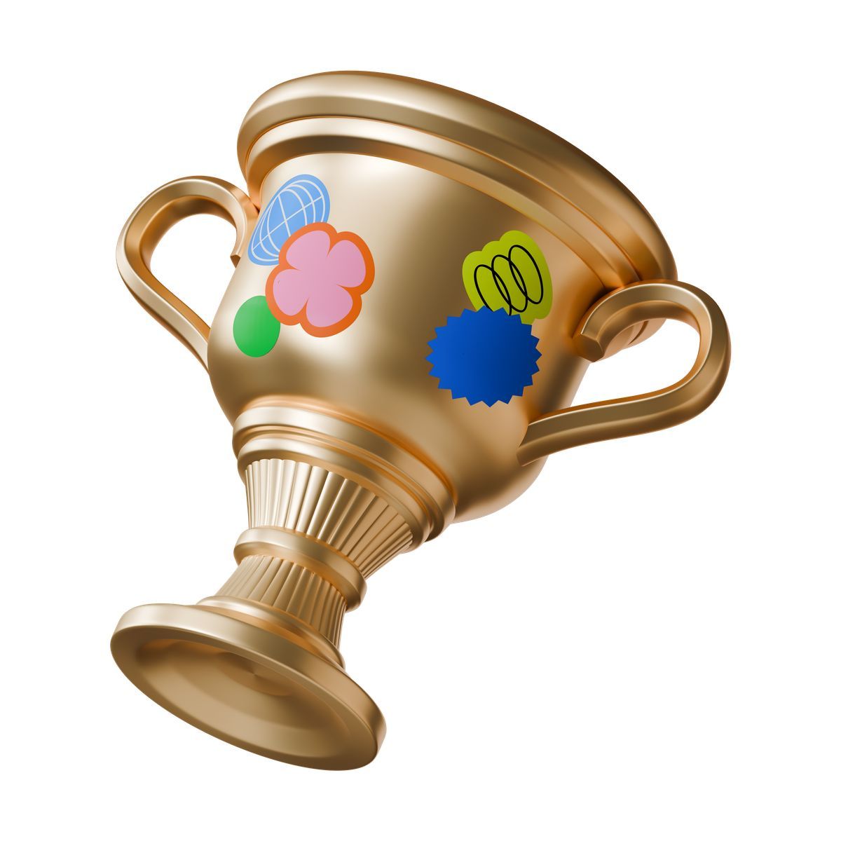 3d stickle style trophy icon