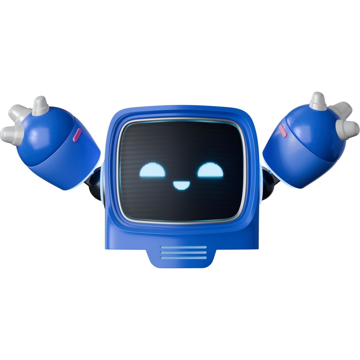 3d stickle style happy robot assistant icon