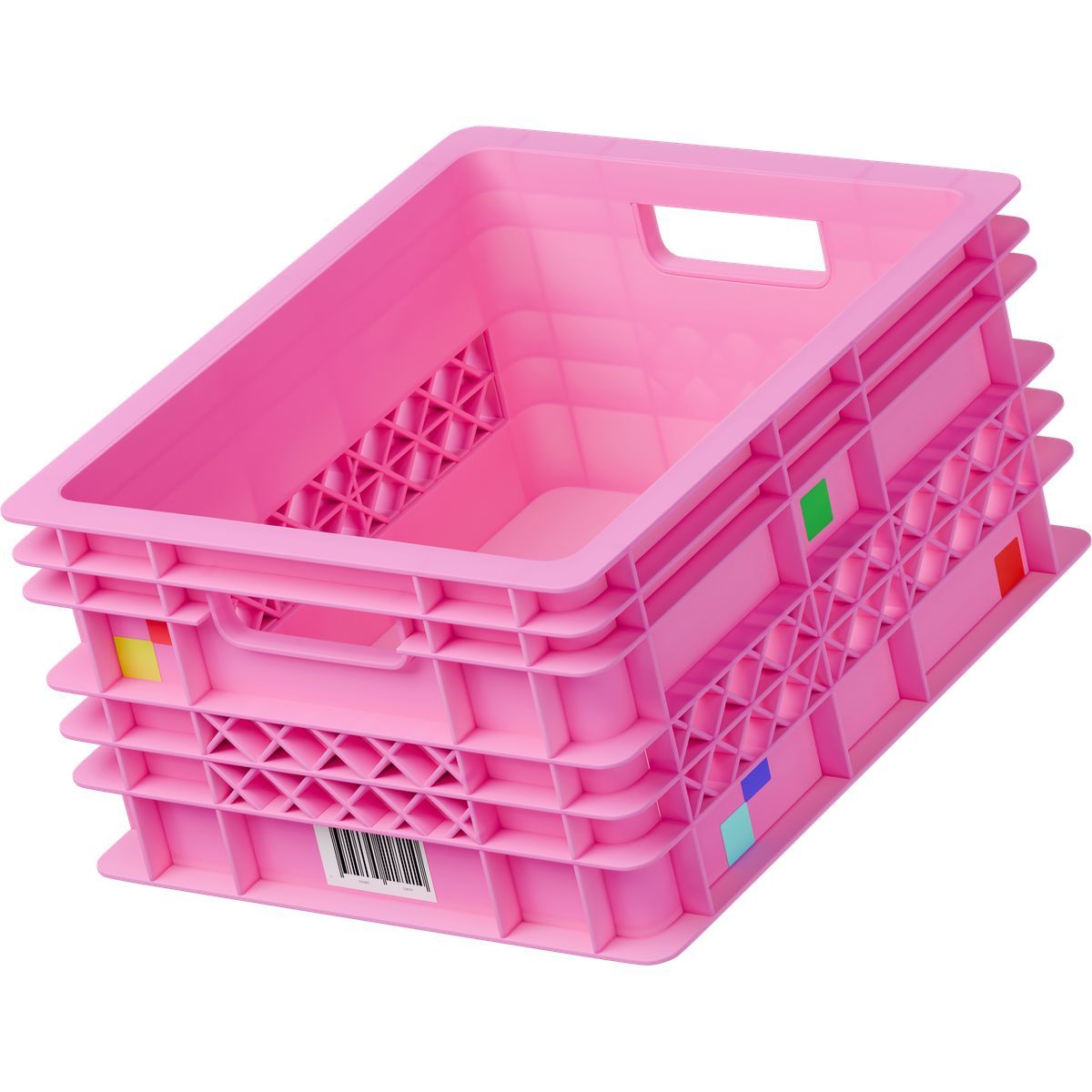 3d stickle style pink plastic box icon