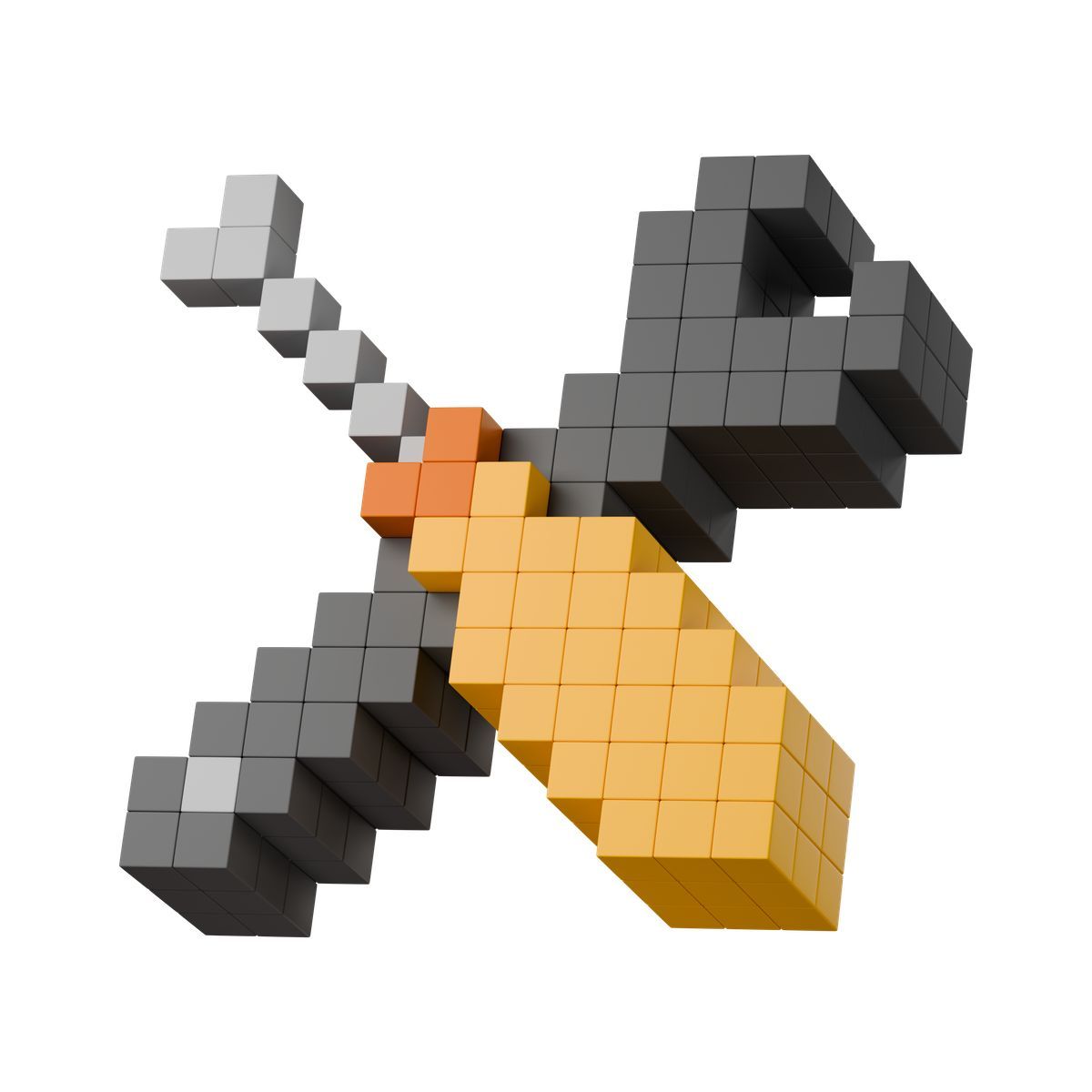 3d stickle style voxel tools icon