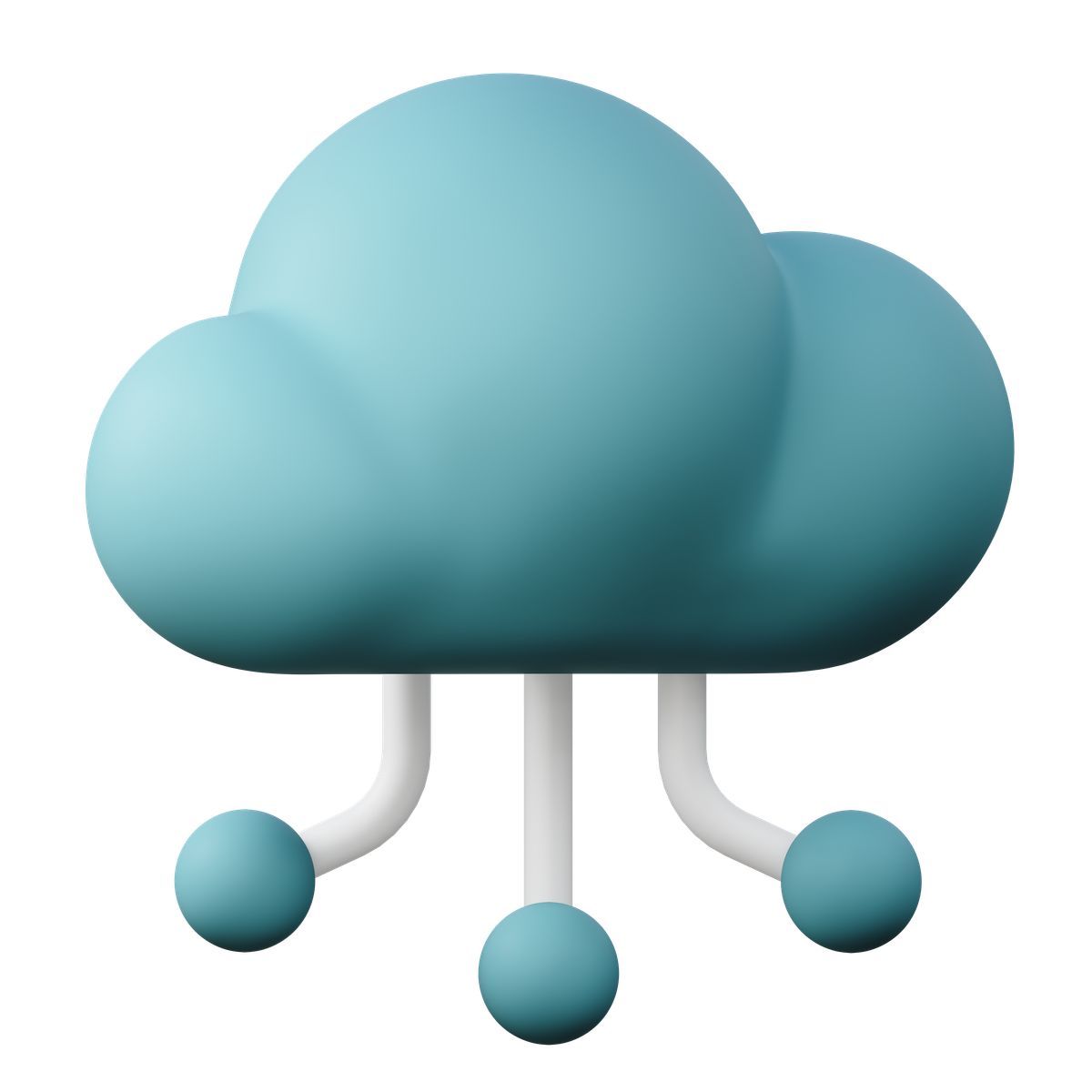 3d sugary style cloud computing icon