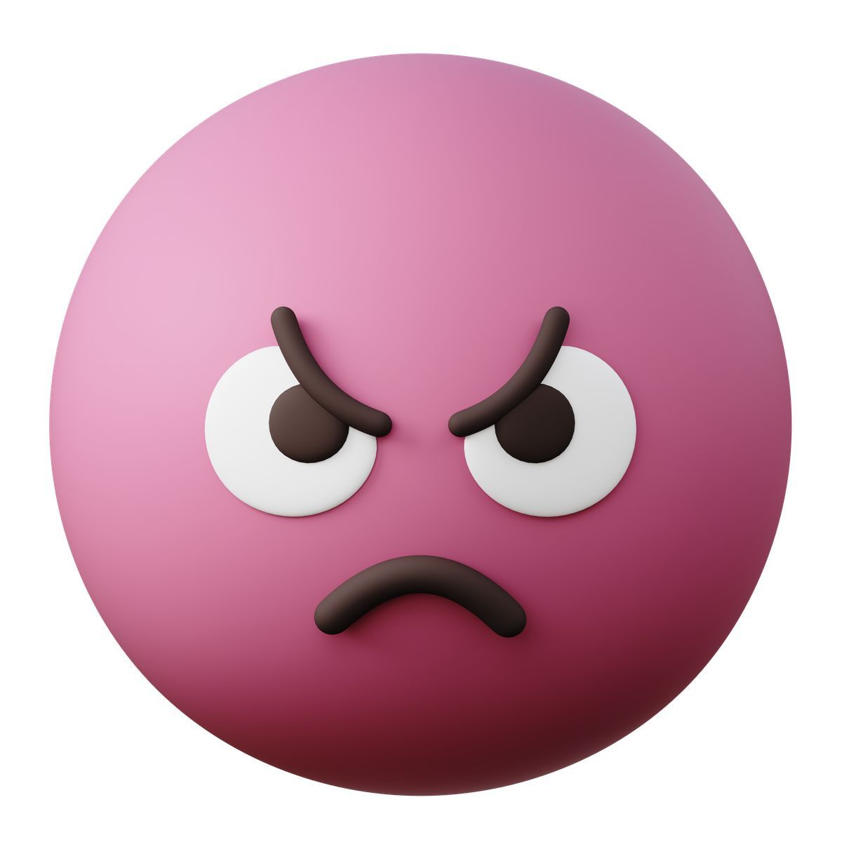 3d sugary style enraged face emoji icon