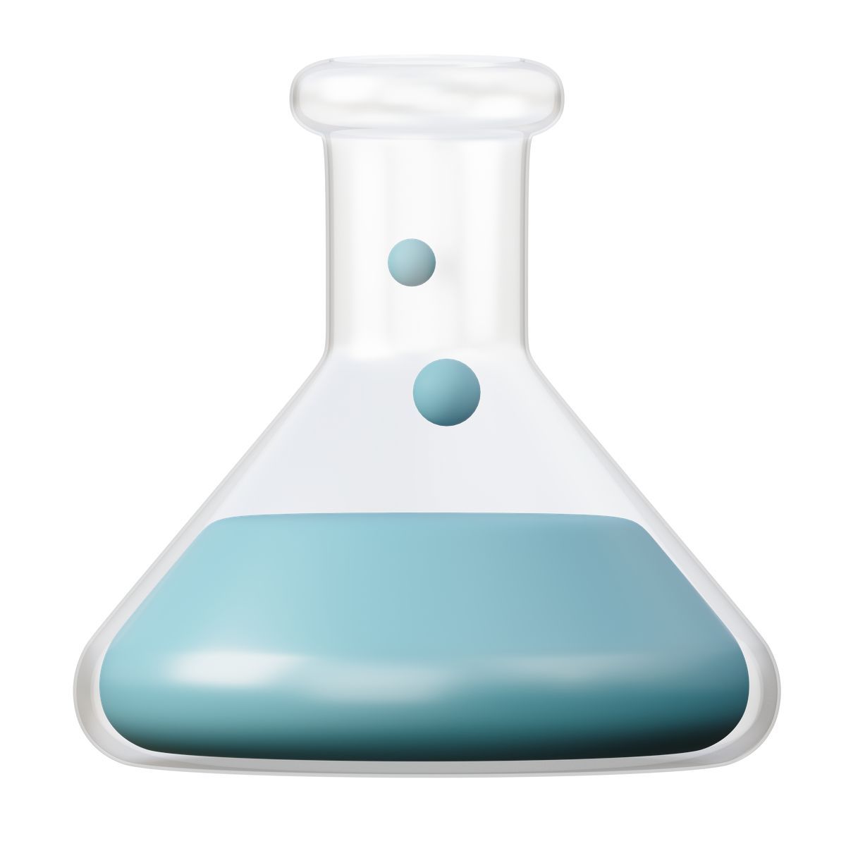 3d sugary style erlenmeyer flask icon