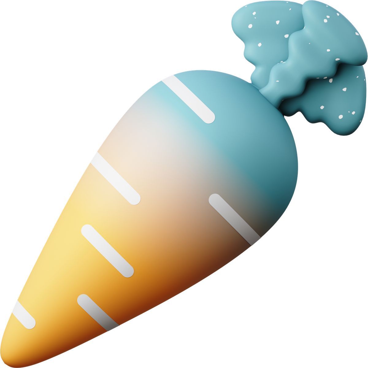3d sugary style carrot icon