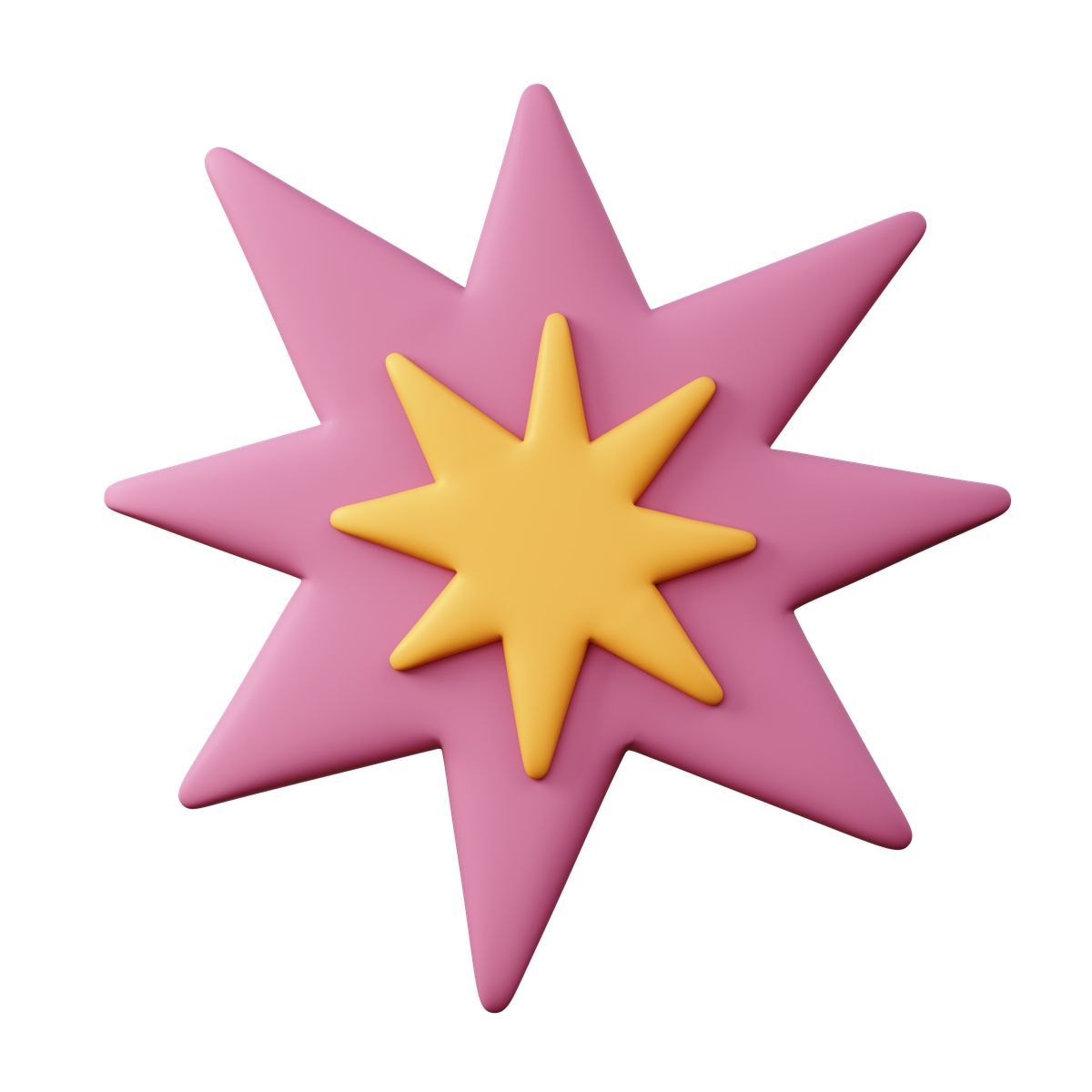 3d sugary style explosion shape in pastel colors icon