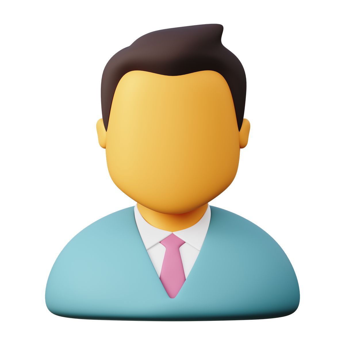 3d sugary style faceless businessman icon