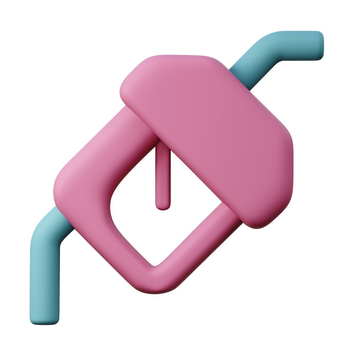 3d sugary style gas pump nozzle for fuel service icon