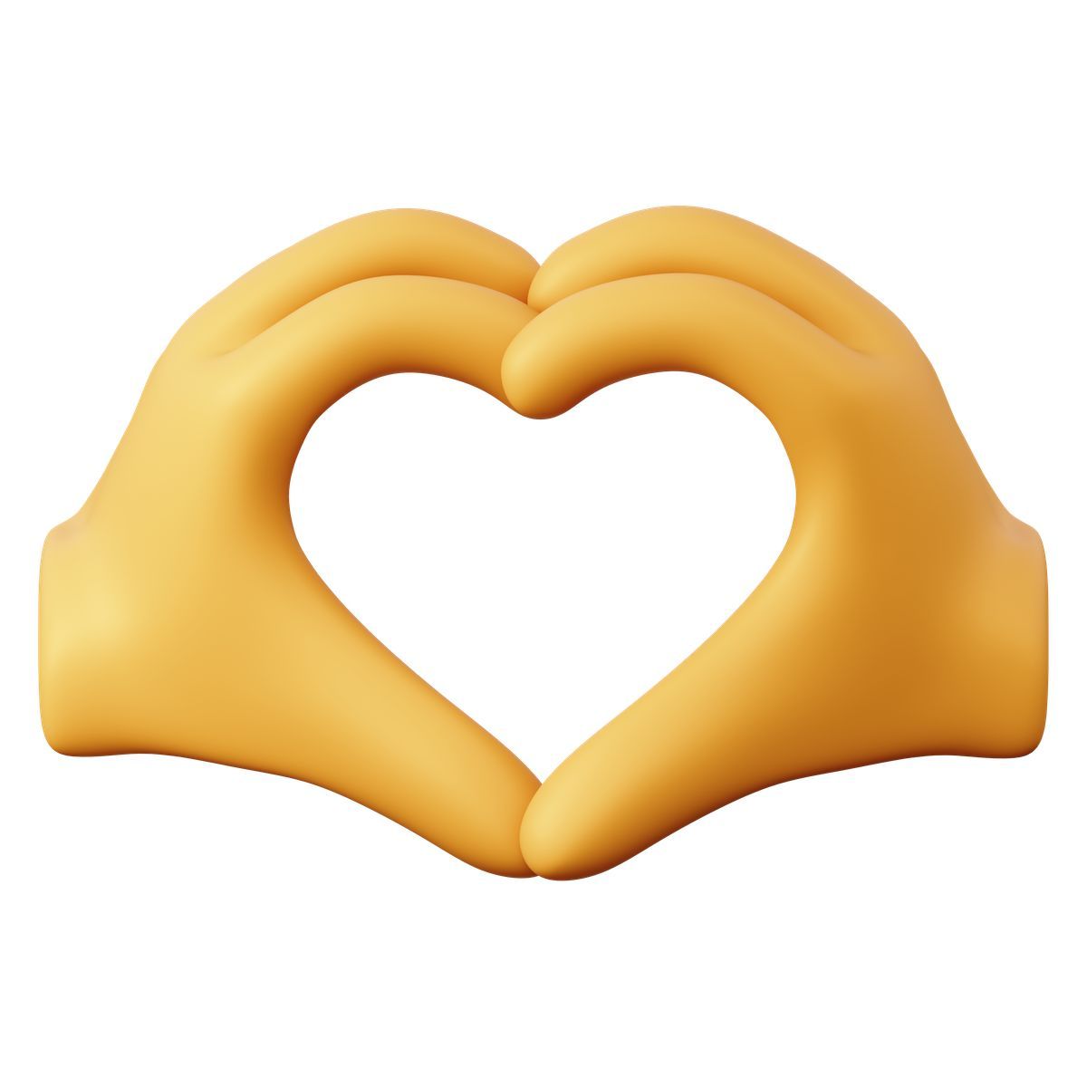 3d sugary style hand heart icon