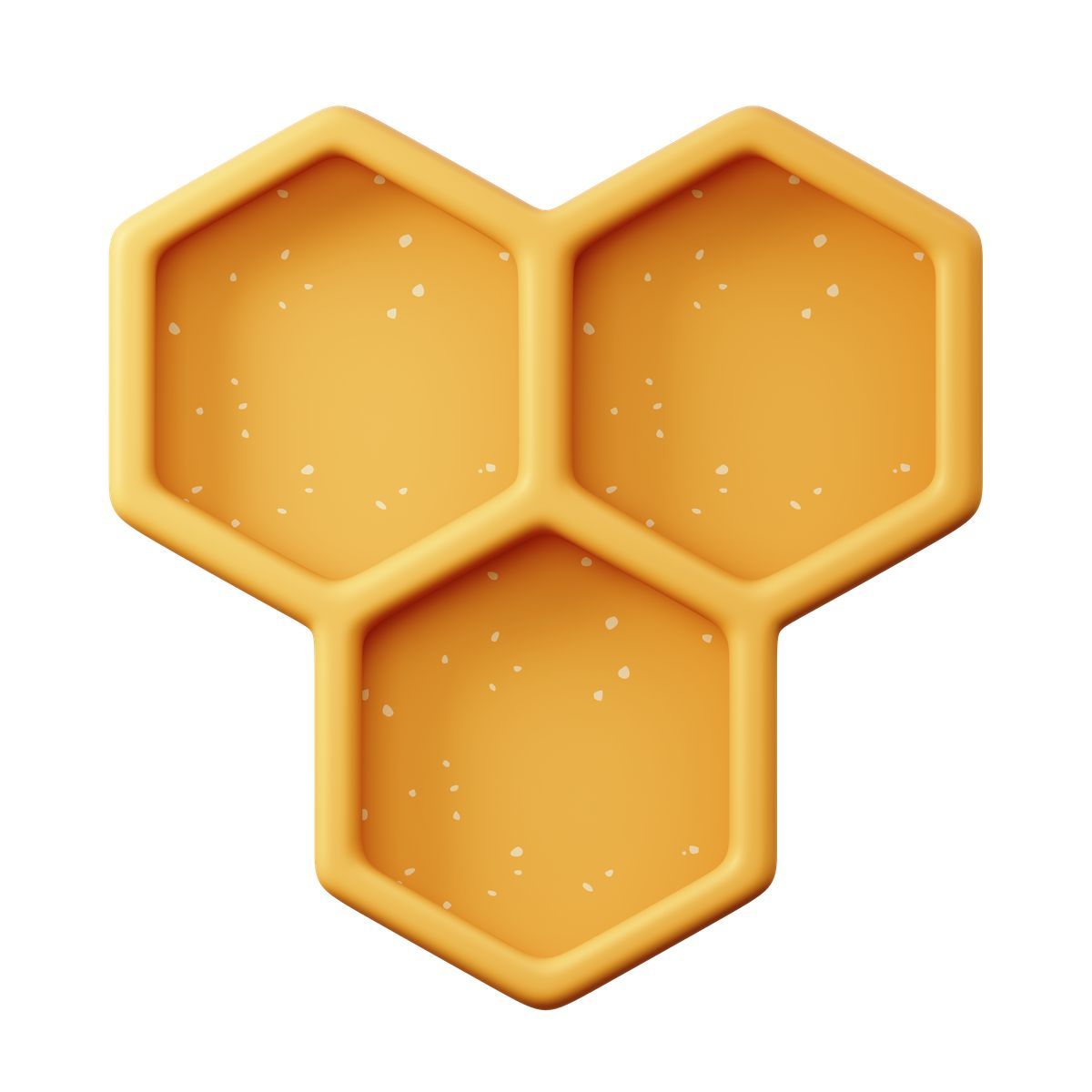 3d sugary style honey combs icon