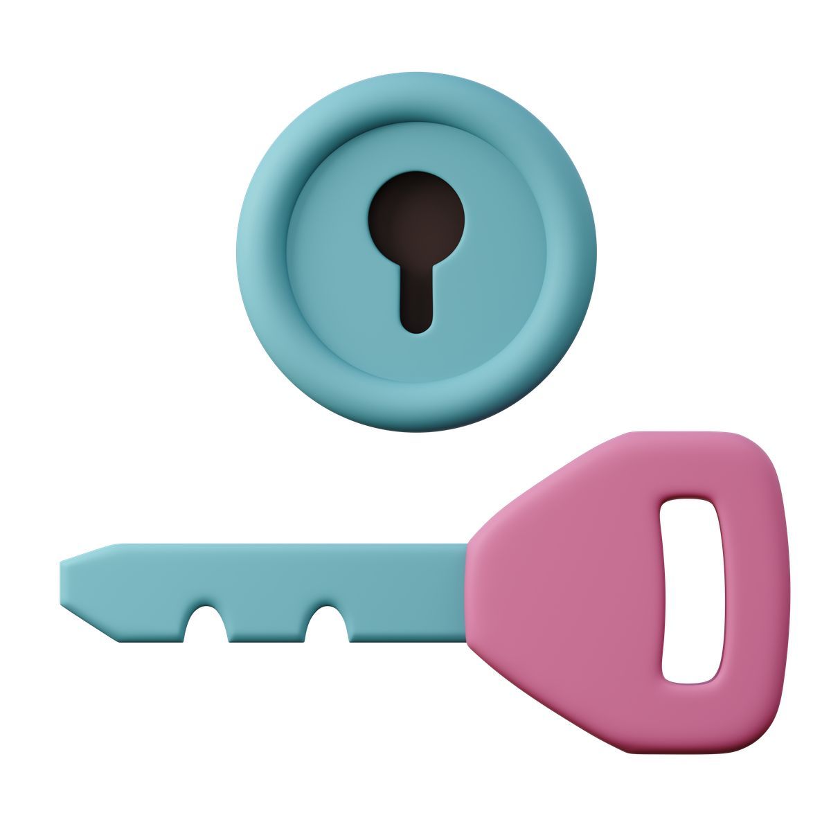 3d sugary style ignition switch security warning light icon