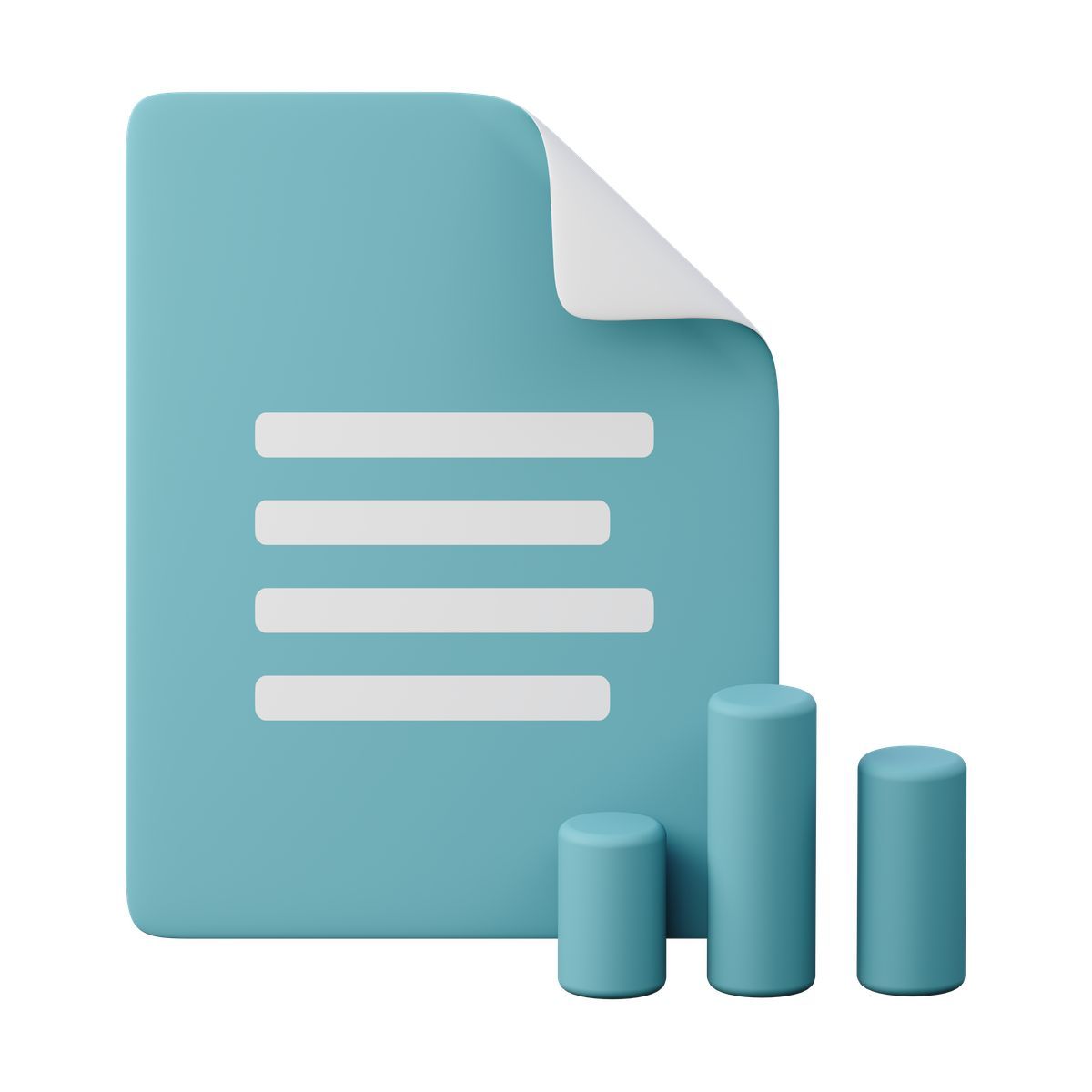 3d sugary style report file icon