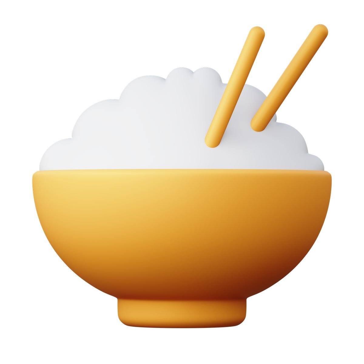 3d sugary style bol de riz icon