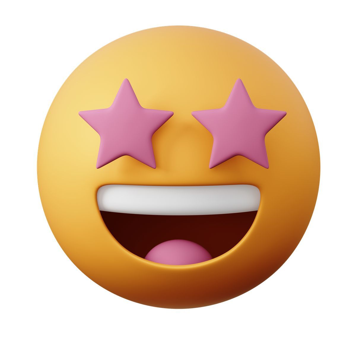 3d sugary style star struck emoji icon