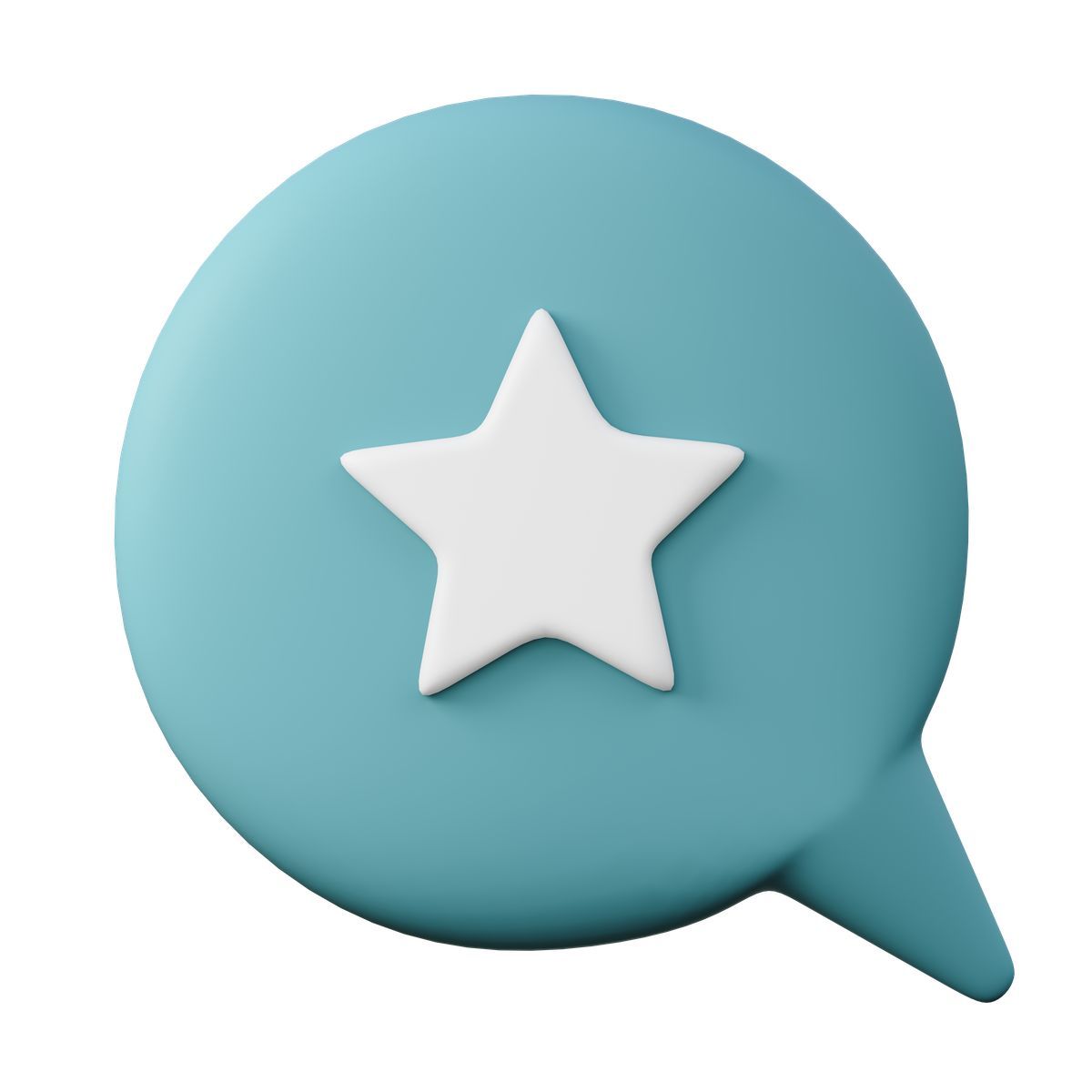 3d sugary style 星付きの吹き出し icon