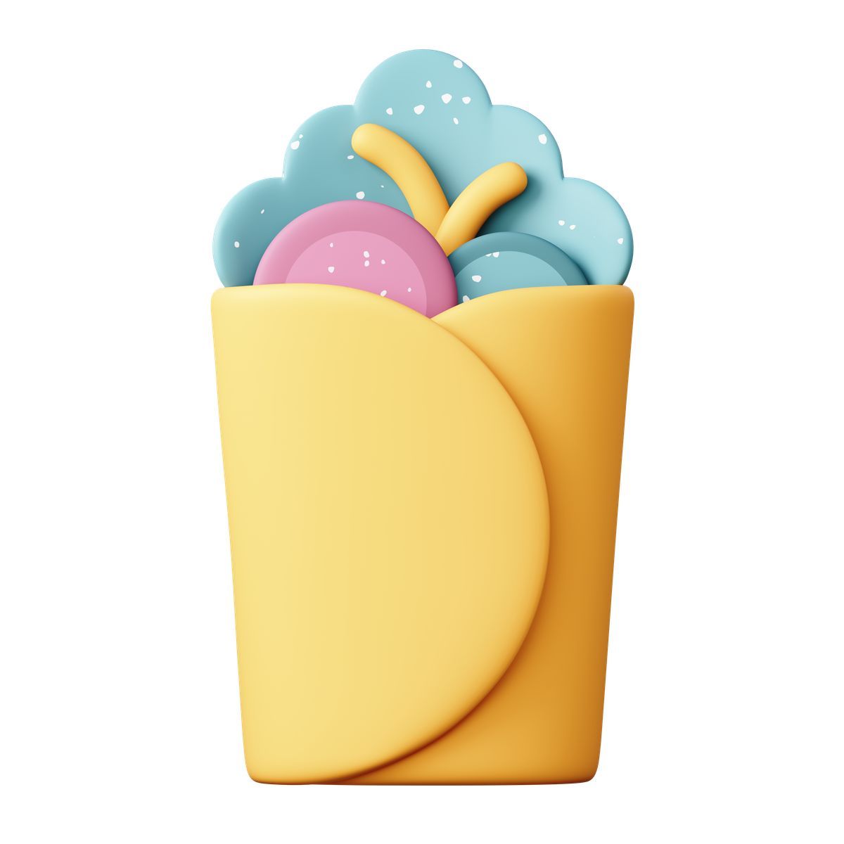 3d sugary style wrap icon