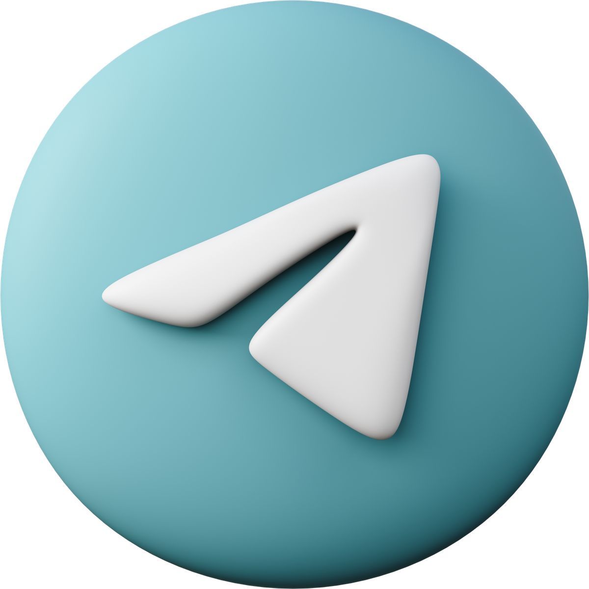 3d sugary style aplicación telegrama icon