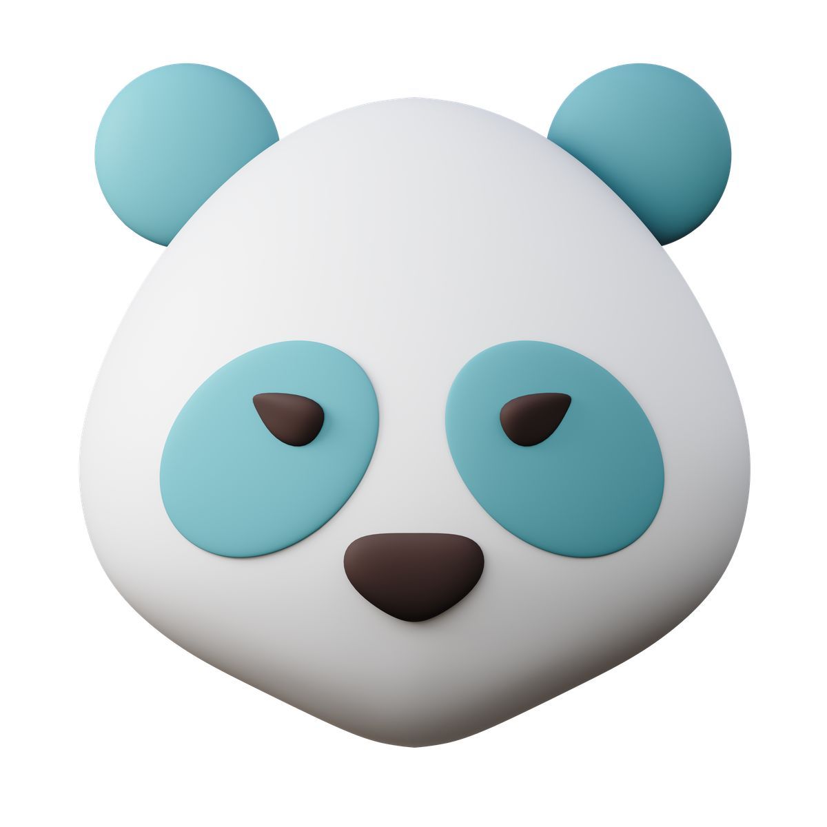3d sugary style three dimensional panda icon