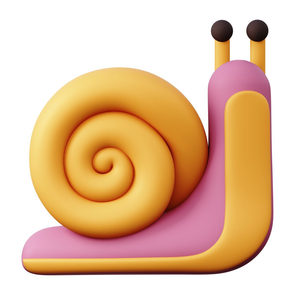 3d sugary style three dimensional snail icon