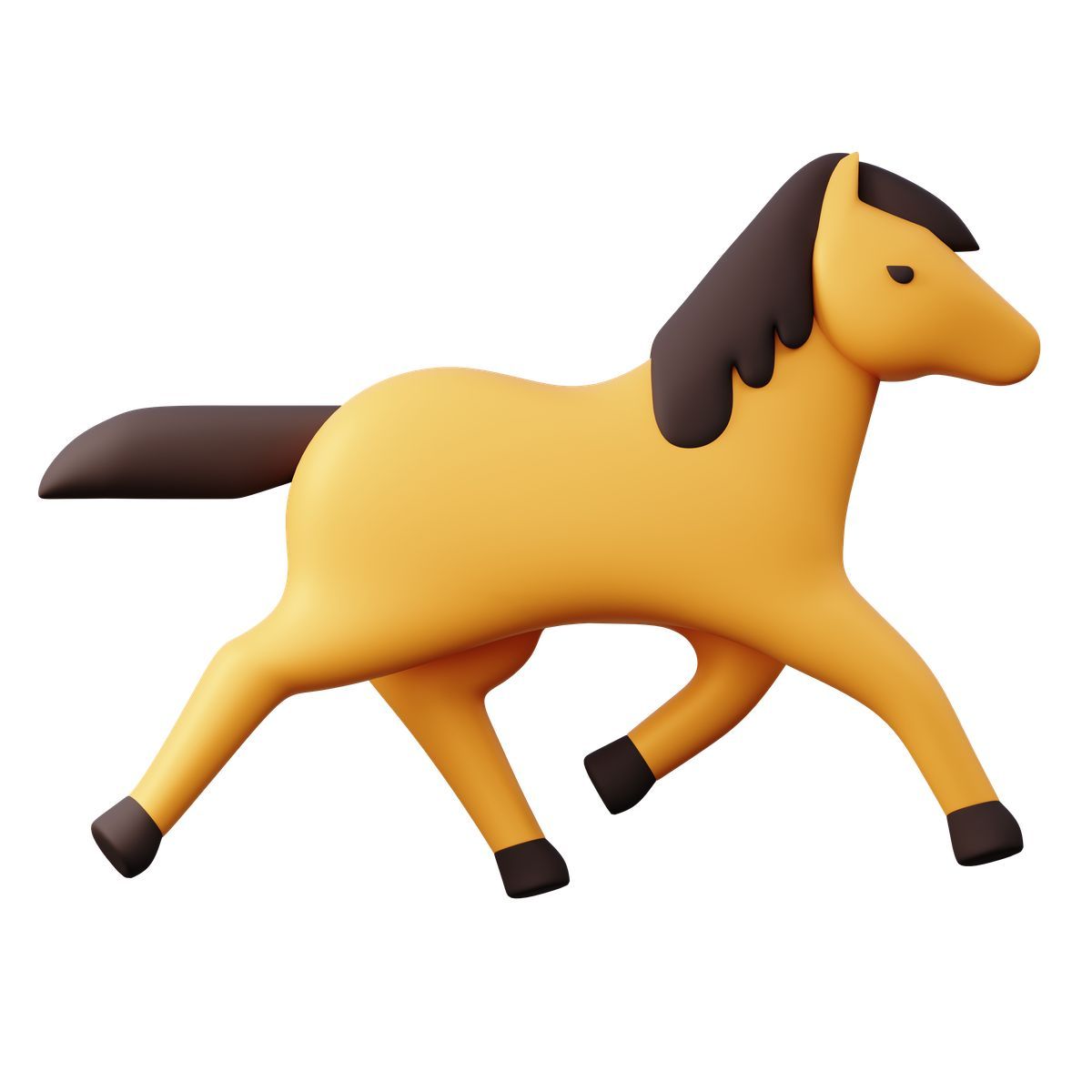 3d sugary style cavalo de trote icon