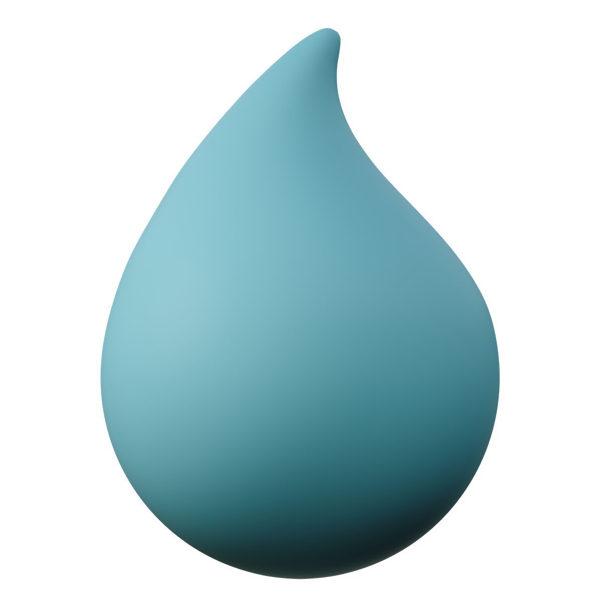 3d sugary style turquoise drop of water icon