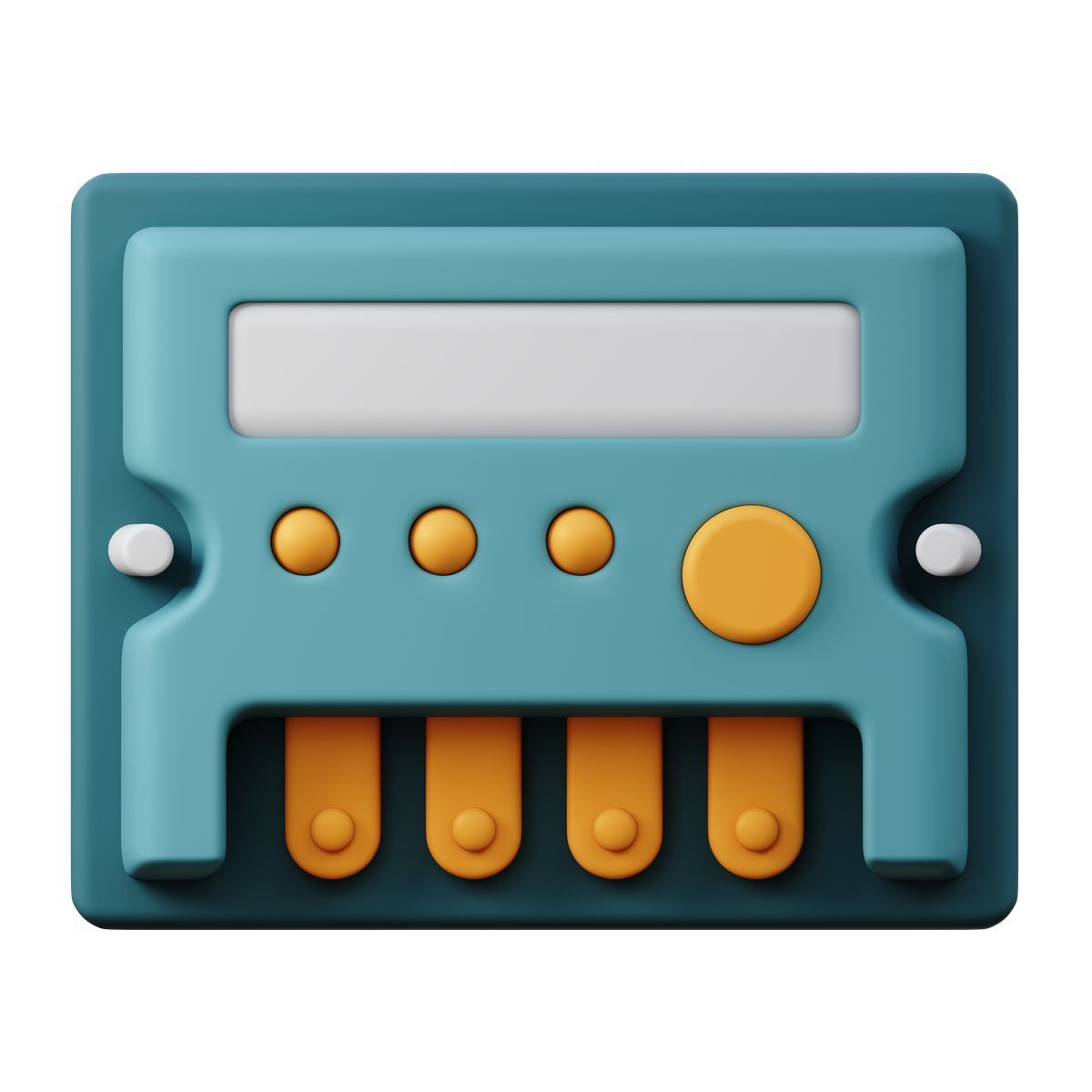 icona turquoise electric meter 3d sugary stile