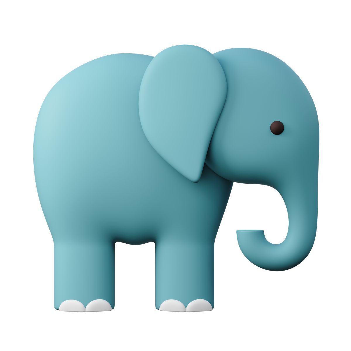 3d sugary style elephant icon