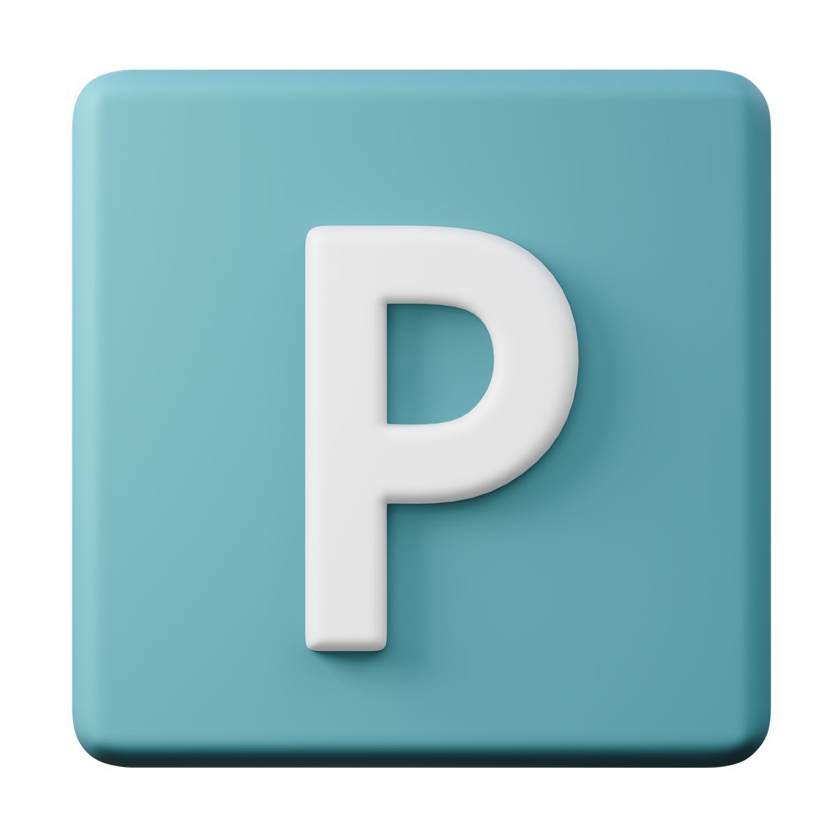 3d sugary style parking sign icon