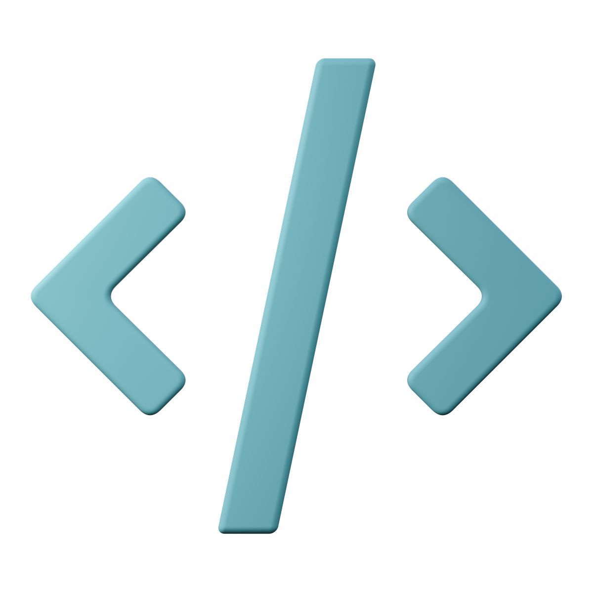 3d sugary style turquoise source code symbol icon