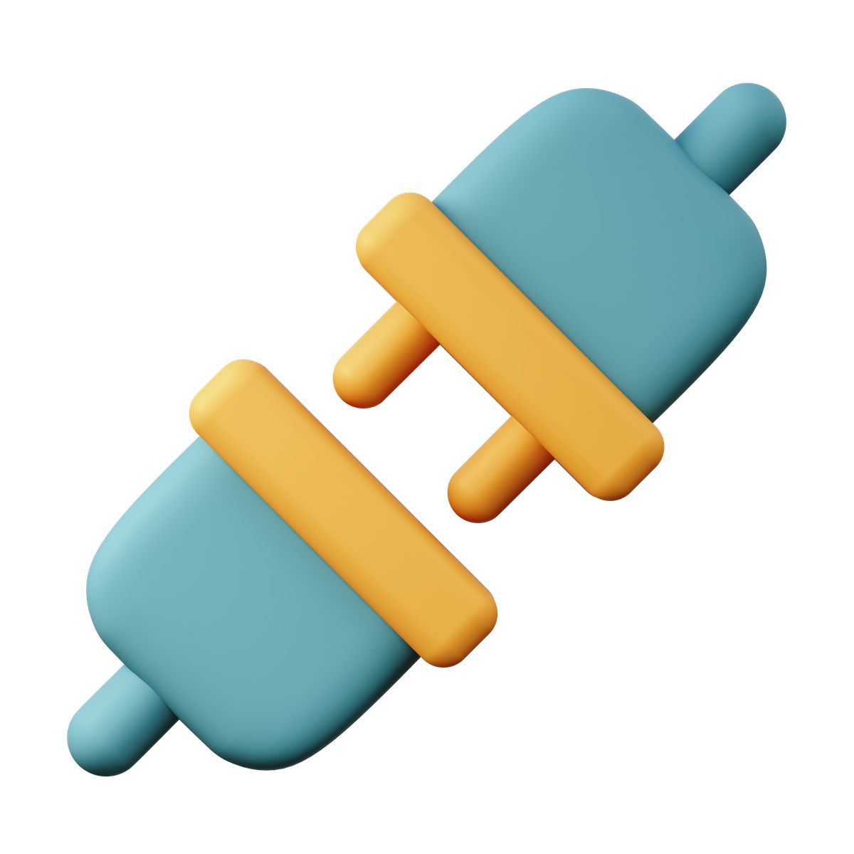 3d sugary style unplugged power plug and socket, network disconnection and offline error icon